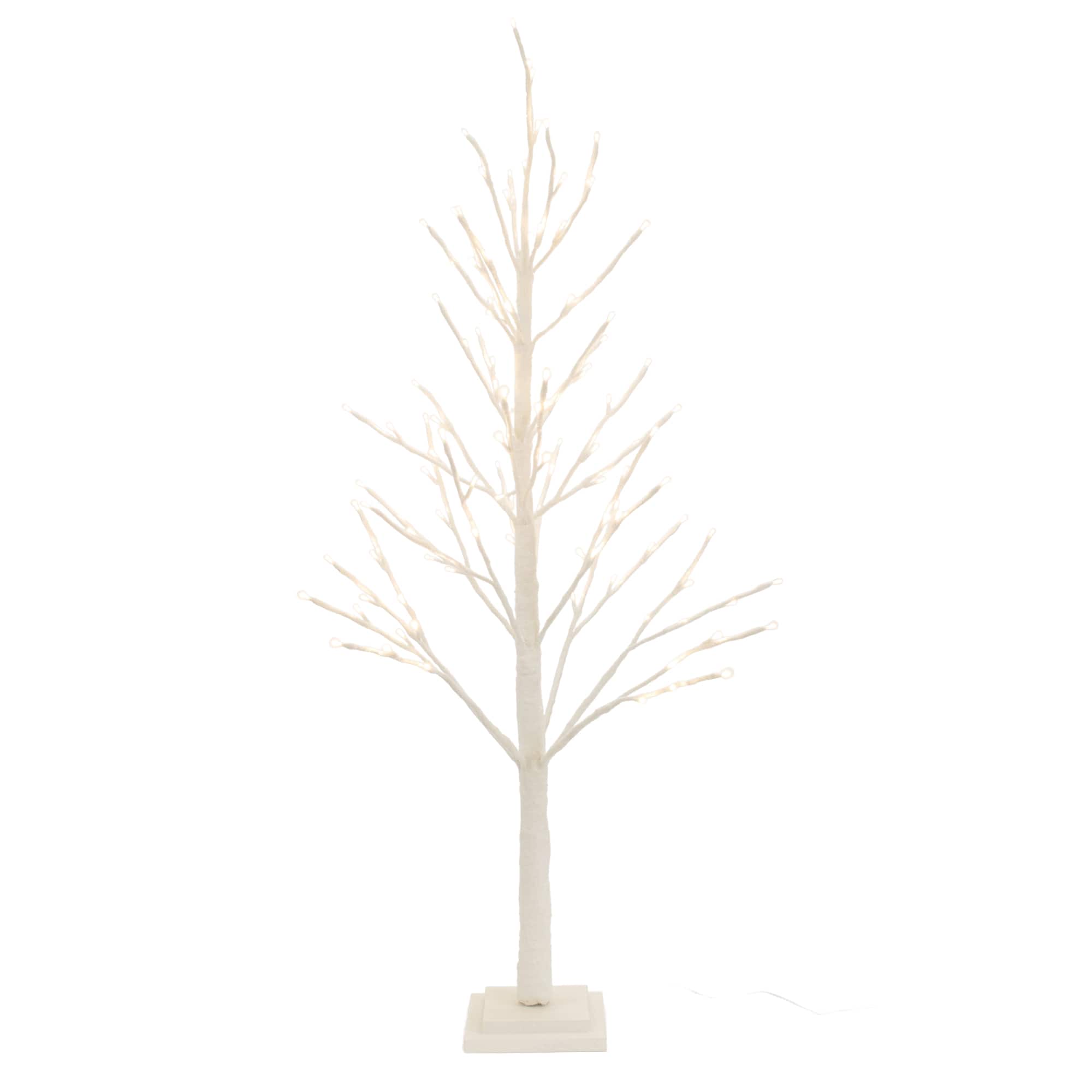 4ft. Glittery White LED Twig Tree